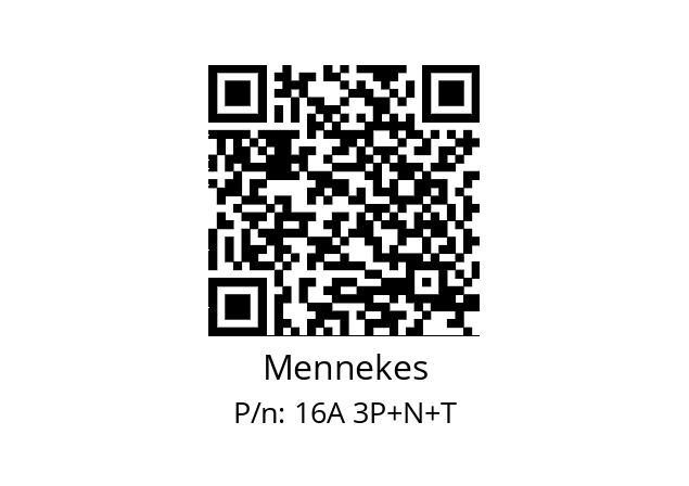   Mennekes 16A 3P+N+T