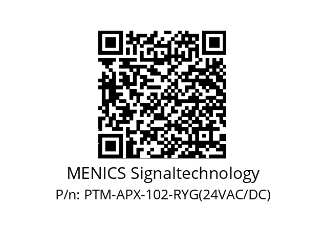   MENICS Signaltechnology PTM-APX-102-RYG(24VAC/DC)