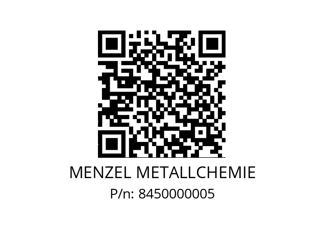   MENZEL METALLCHEMIE 8450000005