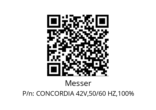   Messer CONCORDIA 42V,50/60 HZ,100%