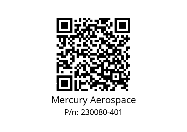   Mercury Aerospace 230080-401