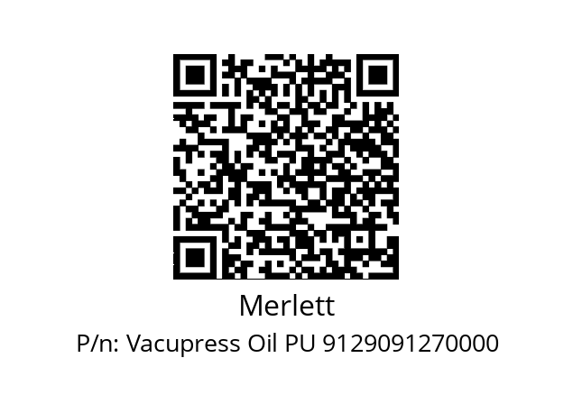   Merlett Vacupress Oil PU 9129091270000