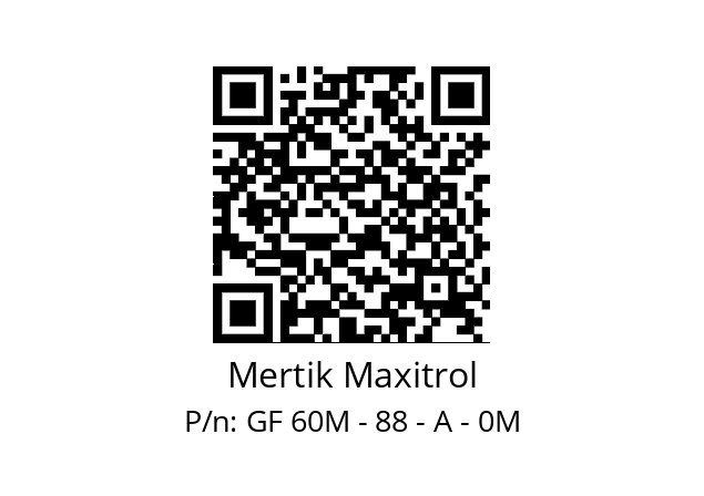   Mertik Maxitrol GF 60M - 88 - A - 0M