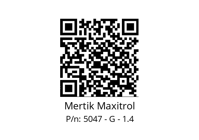   Mertik Maxitrol 5047 - G - 1.4