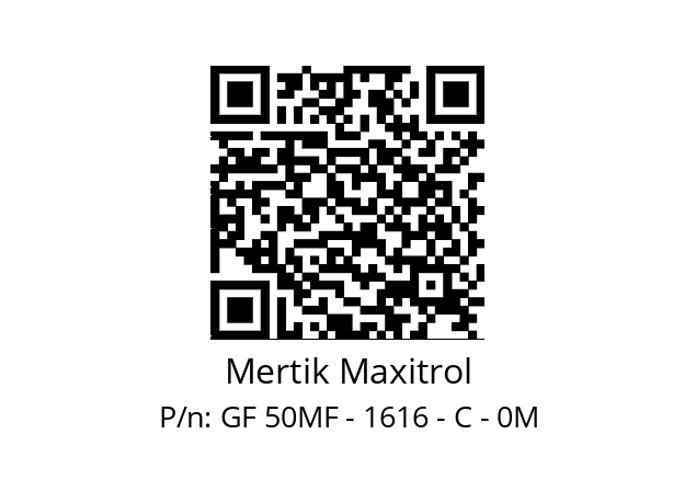   Mertik Maxitrol GF 50MF - 1616 - C - 0M