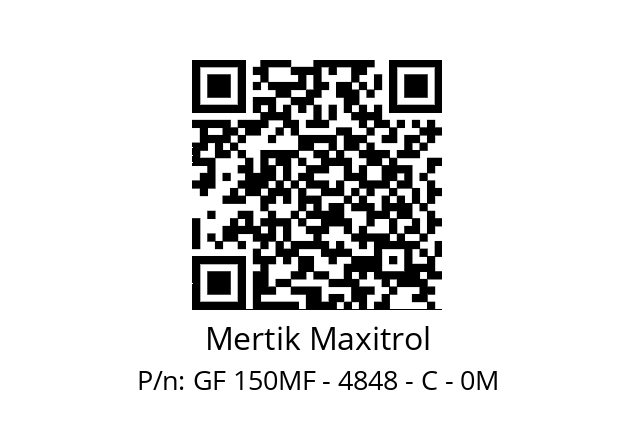   Mertik Maxitrol GF 150MF - 4848 - C - 0M