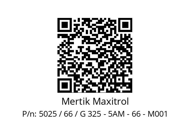   Mertik Maxitrol 5025 / 66 / G 325 - 5AM - 66 - M001