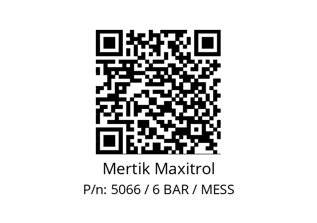   Mertik Maxitrol 5066 / 6 BAR / MESS