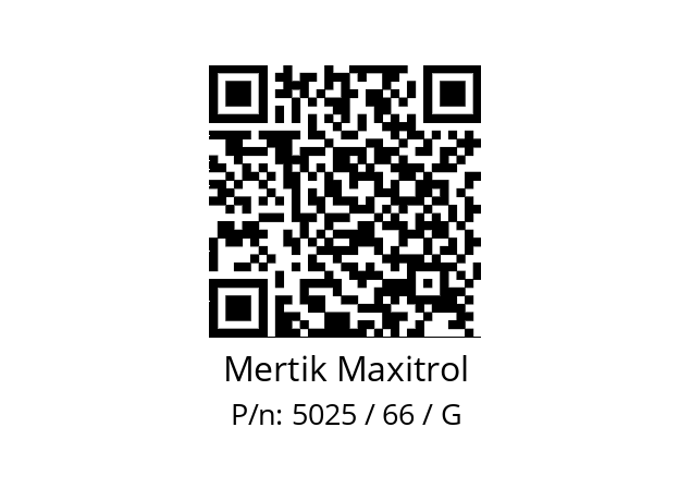   Mertik Maxitrol 5025 / 66 / G