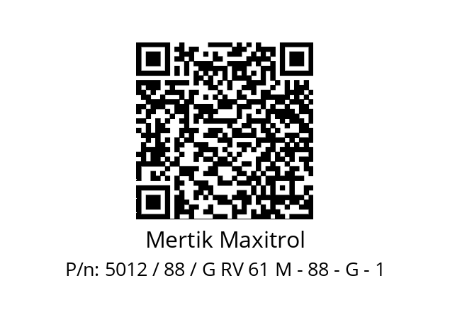   Mertik Maxitrol 5012 / 88 / G RV 61 M - 88 - G - 1