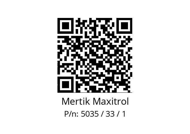   Mertik Maxitrol 5035 / 33 / 1