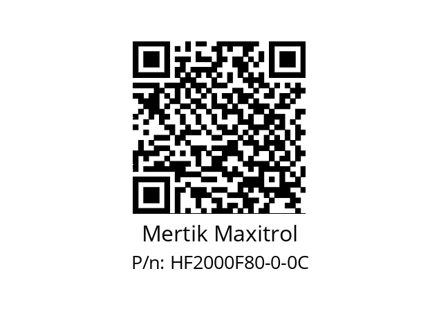   Mertik Maxitrol HF2000F80-0-0C