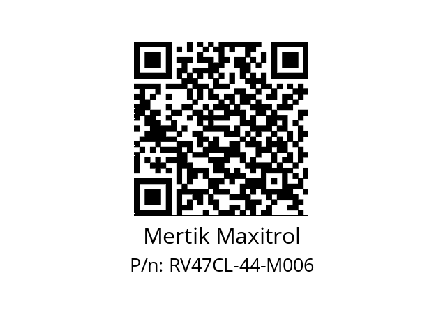   Mertik Maxitrol RV47CL-44-M006