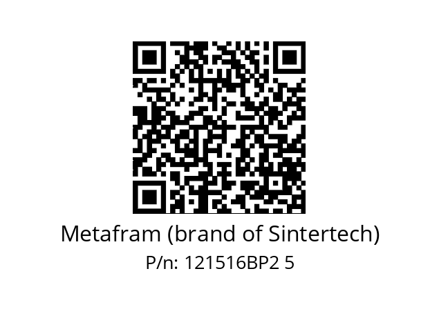   Metafram (brand of Sintertech) 121516BP2 5