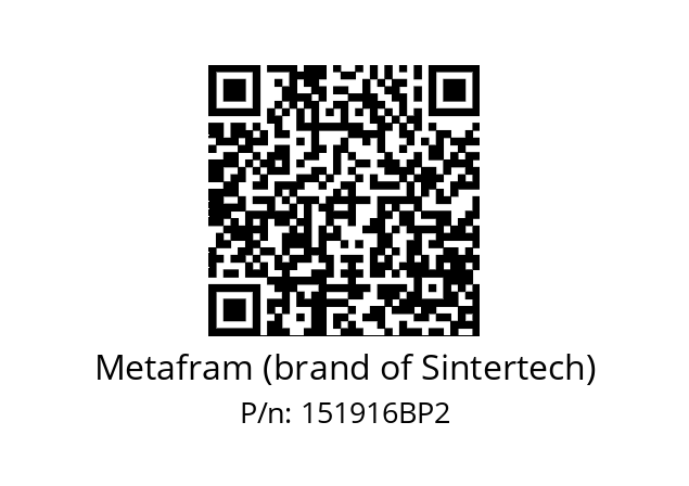   Metafram (brand of Sintertech) 151916BP2