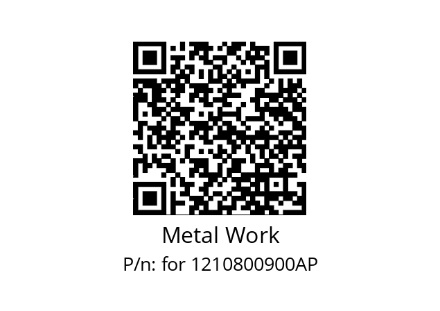   Metal Work for 1210800900AP