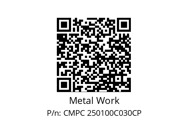   Metal Work CMPC 250100C030CP