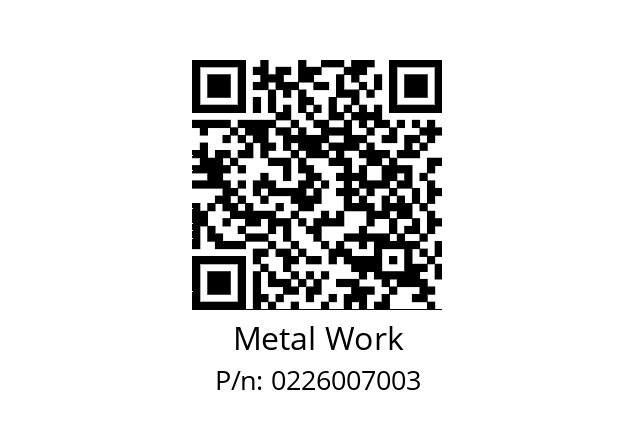   Metal Work 0226007003