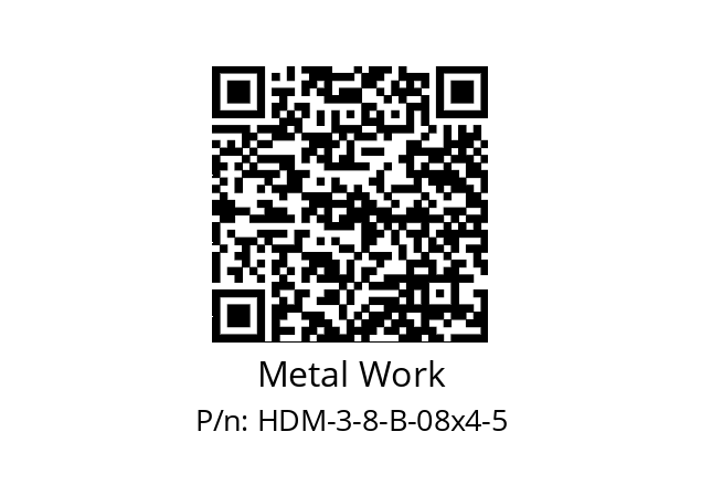   Metal Work HDM-3-8-B-08x4-5