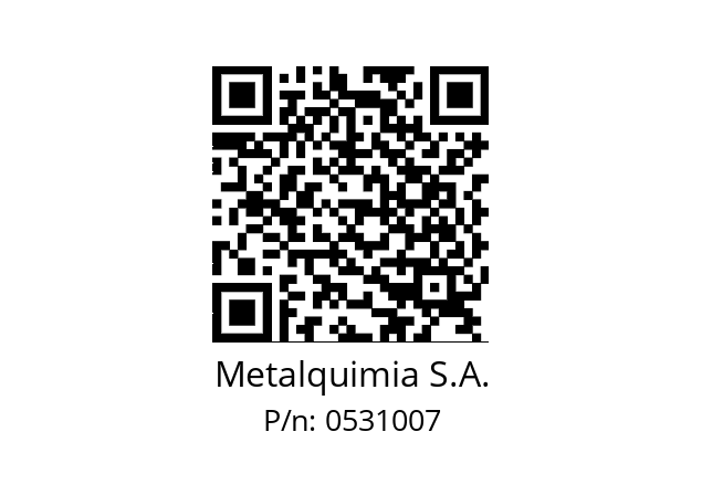   Metalquimia S.A. 0531007