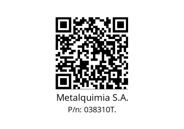   Metalquimia S.A. 038310T.