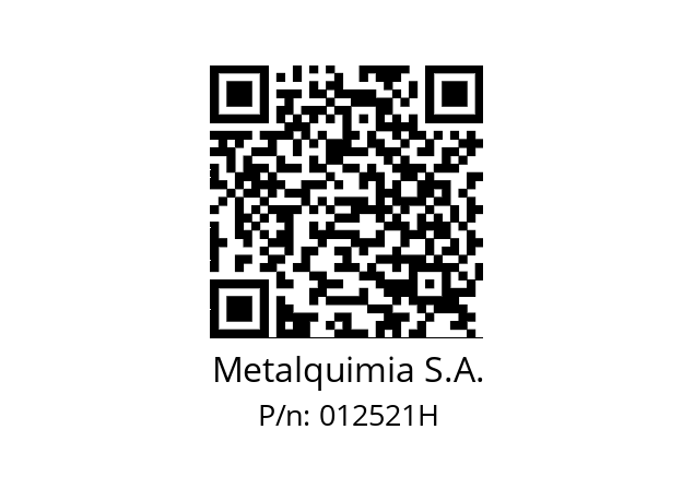   Metalquimia S.A. 012521H