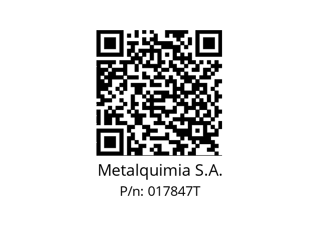   Metalquimia S.A. 017847T