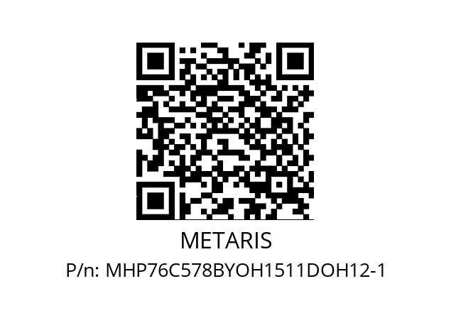   METARIS MHP76C578BYOH1511DOH12-1