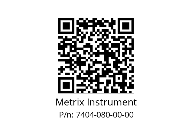   Metrix Instrument 7404-080-00-00