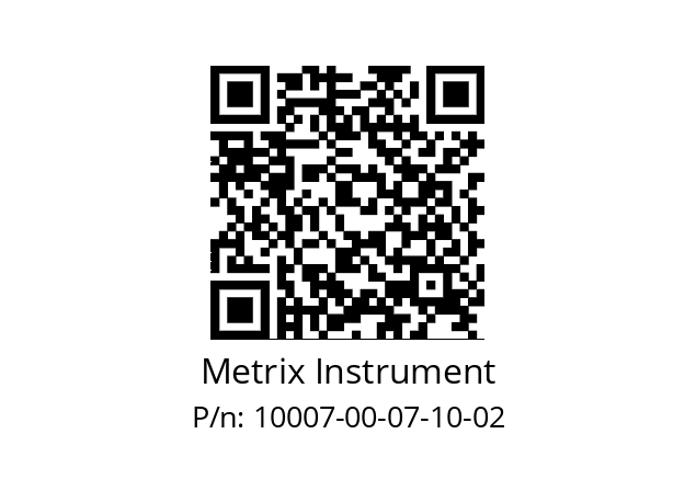   Metrix Instrument 10007-00-07-10-02