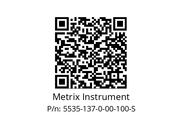   Metrix Instrument 5535-137-0-00-100-S