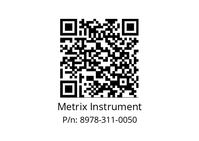   Metrix Instrument 8978-311-0050