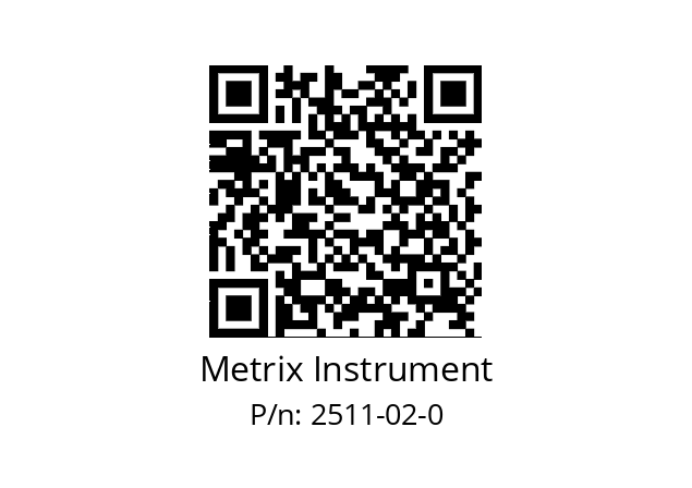   Metrix Instrument 2511-02-0