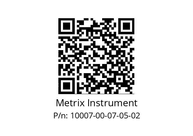   Metrix Instrument 10007-00-07-05-02