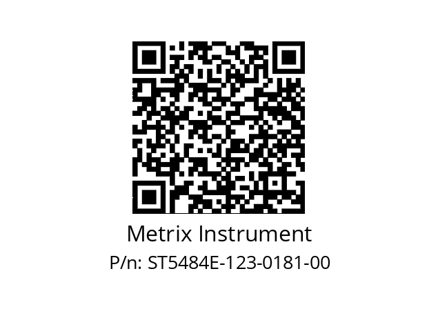   Metrix Instrument ST5484E-123-0181-00