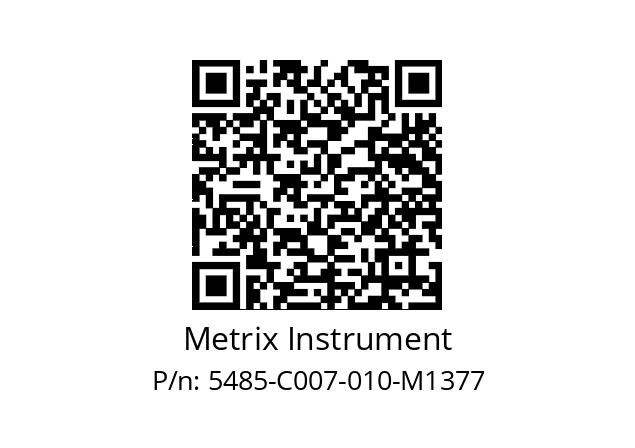   Metrix Instrument 5485-C007-010-M1377