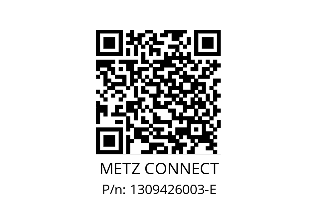   METZ CONNECT 1309426003-E