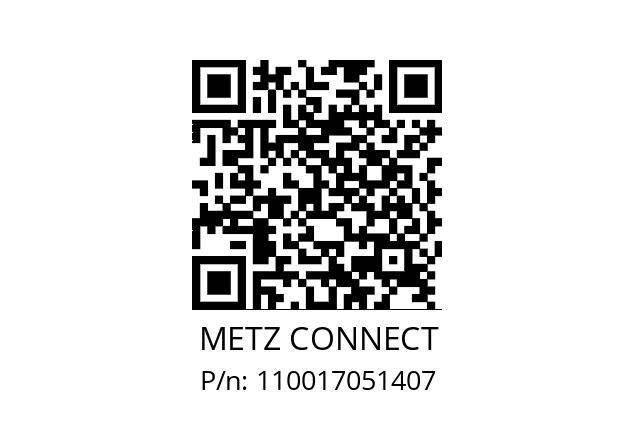   METZ CONNECT 110017051407