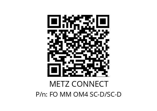   METZ CONNECT FO MM OM4 SC-D/SC-D