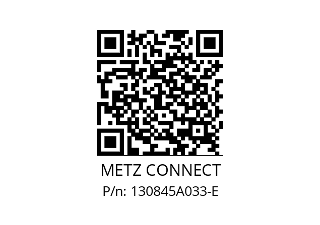   METZ CONNECT 130845A033-E