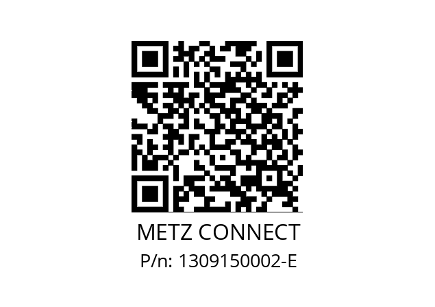   METZ CONNECT 1309150002-E