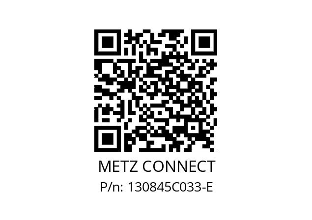   METZ CONNECT 130845C033-E