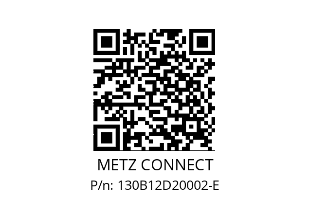   METZ CONNECT 130B12D20002-E