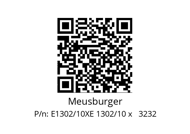   Meusburger E1302/10XE 1302/10 x   3232