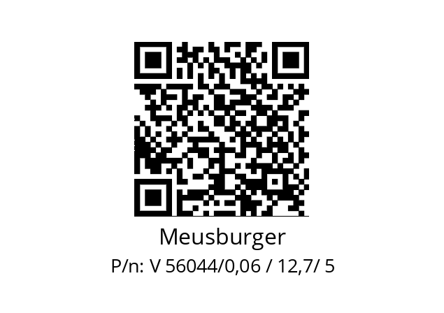   Meusburger V 56044/0,06 / 12,7/ 5