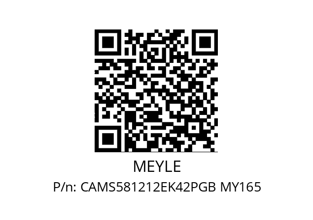   MEYLE CAMS581212EK42PGB MY165