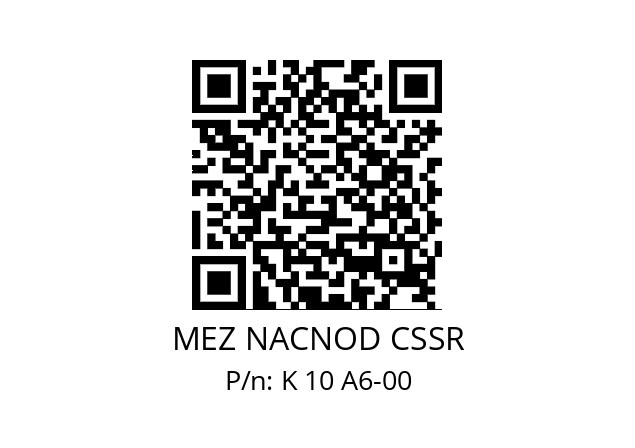   MEZ NACNOD CSSR K 10 A6-00