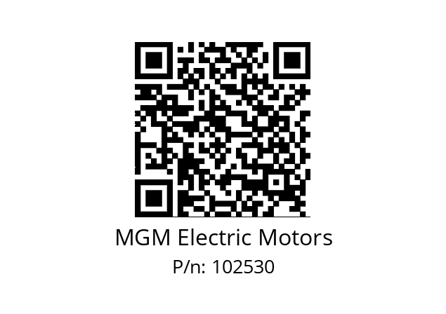   MGM Electric Motors 102530