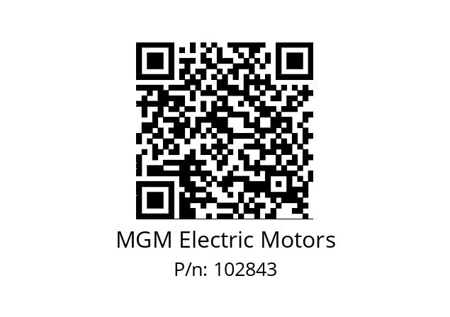   MGM Electric Motors 102843