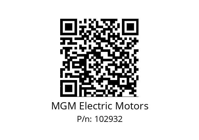   MGM Electric Motors 102932